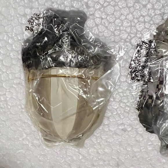 Mackenzie-Childs Mocha Check and Mocha Stripe acorns, Set of two! New in box. - Picture 7 of 8